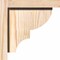Ekena Millwork Ridgewood Smooth Corbel w/Backplate, Douglas Fir, 7 1/2"W x 8"D x 8"H COR08X08X08RID01SDF - alternate 2